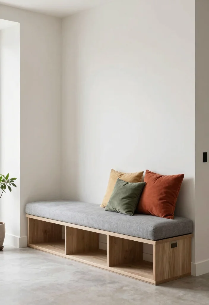 10 Drop Zone Entryway Ideas to Control Clutter 2. Multi Functional Bench 0 1