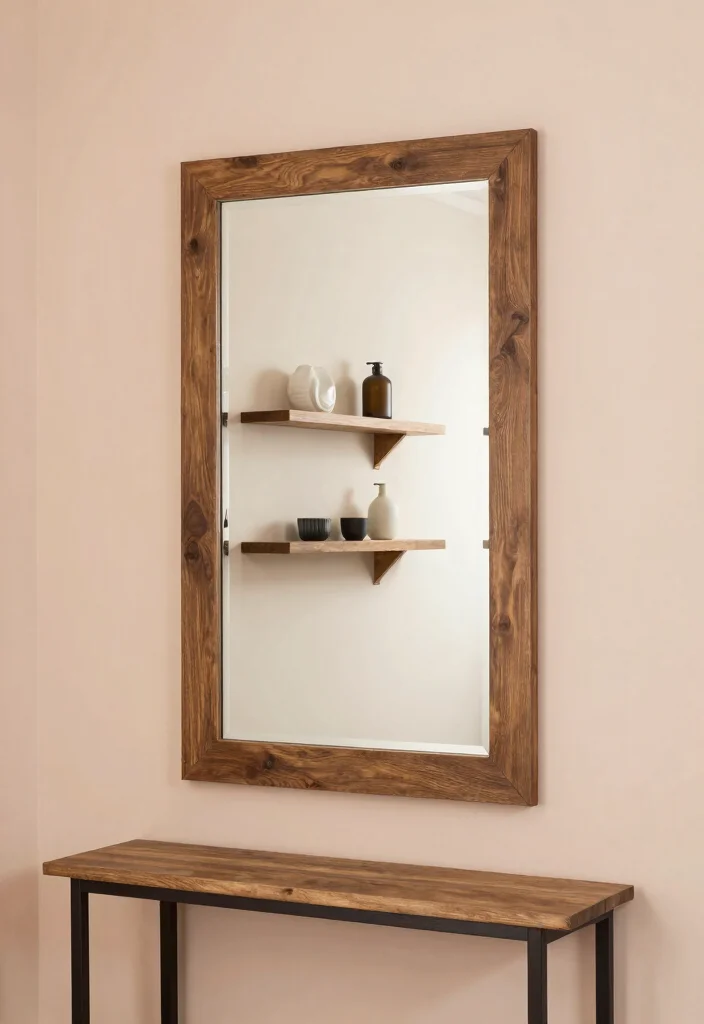 10 Drop Zone Entryway Ideas to Control Clutter 7. Decorative Mirror with Storage 0 1