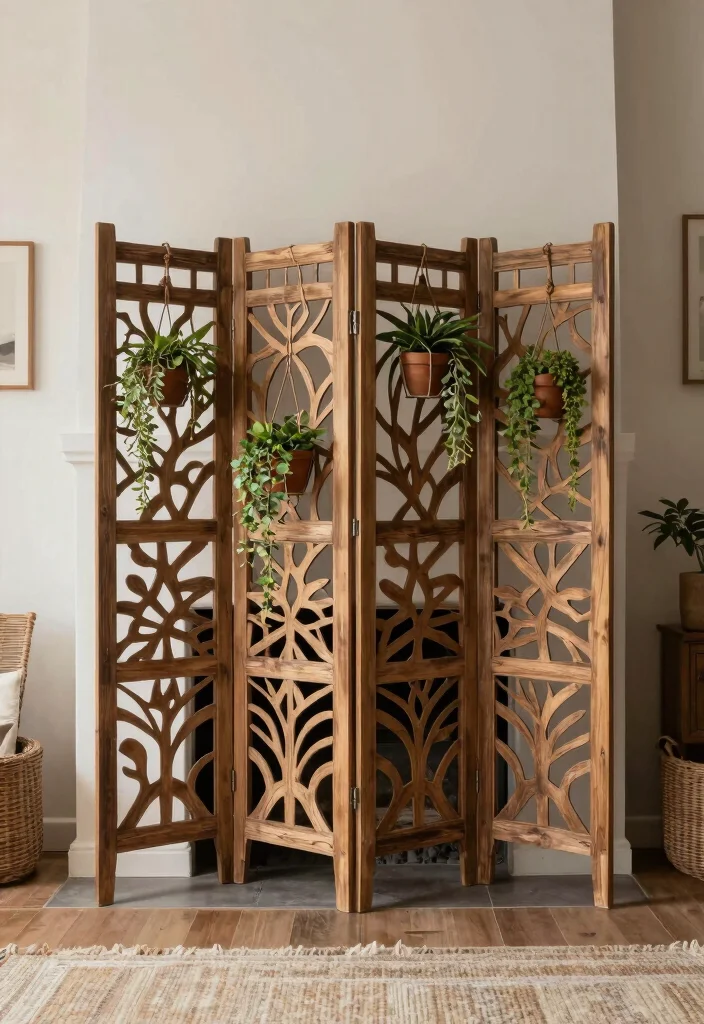 10 Empty Fireplace Ideas to Style Unused Spaces 4. Introduce a Decorative Screen 0