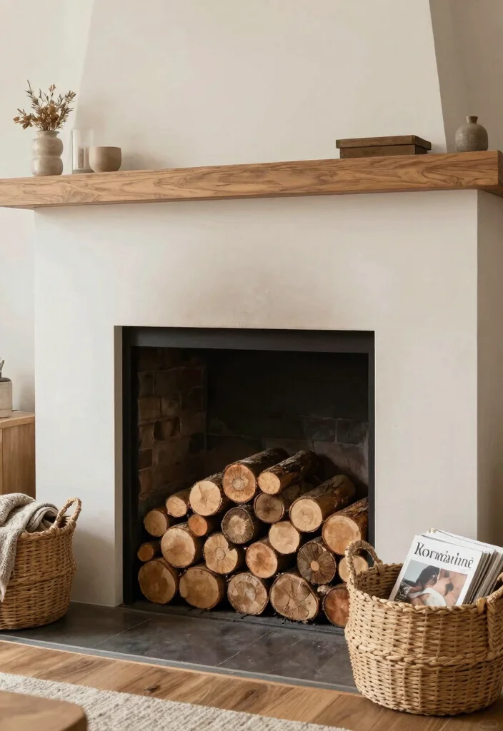 10 Empty Fireplace Ideas to Style Unused Spaces 5. Use as a Storage Space 0
