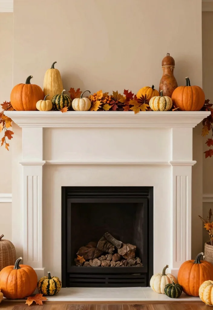 10 Empty Fireplace Ideas to Style Unused Spaces 6. Create a Seasonal Display 0