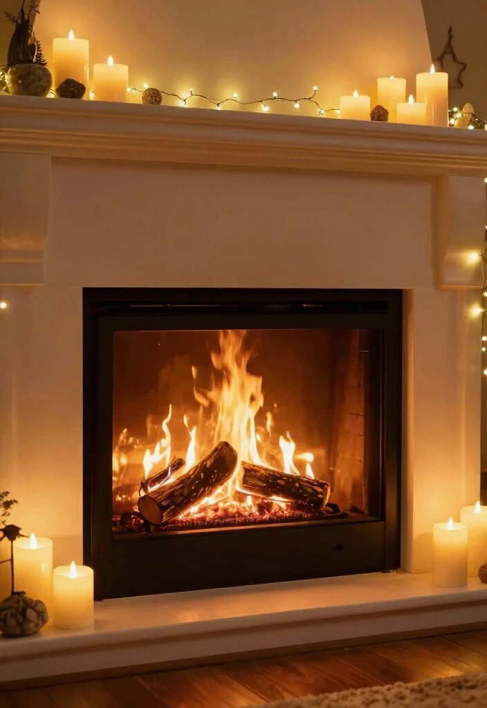 10 Empty Fireplace Ideas to Style Unused Spaces 8. Build a Faux Fire Experience 0