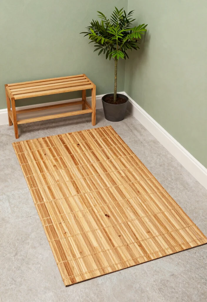 10 Entryway Rug Ideas to Define the Space 12 10 Entryway Rug Ideas to Define the Space 2. Bamboo Beauty 0 1