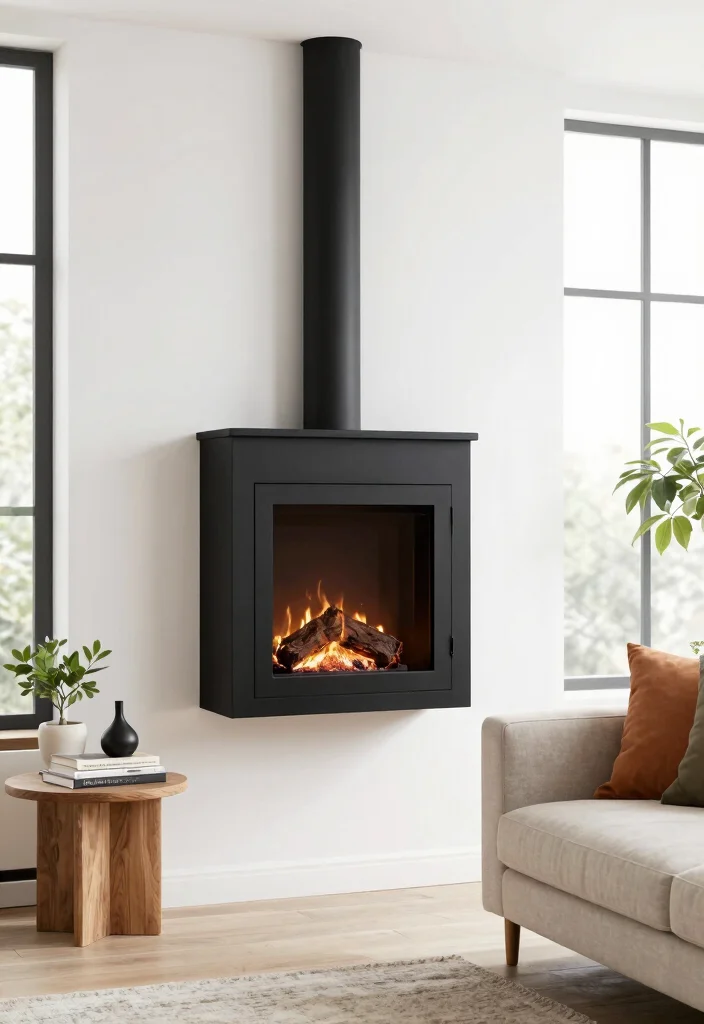 10 Fake Fireplace Ideas for Decorative Charm 1 10 Fake Fireplace Ideas for Decorative Charm 1. Minimalist Wall Mounted Fireplaces 0