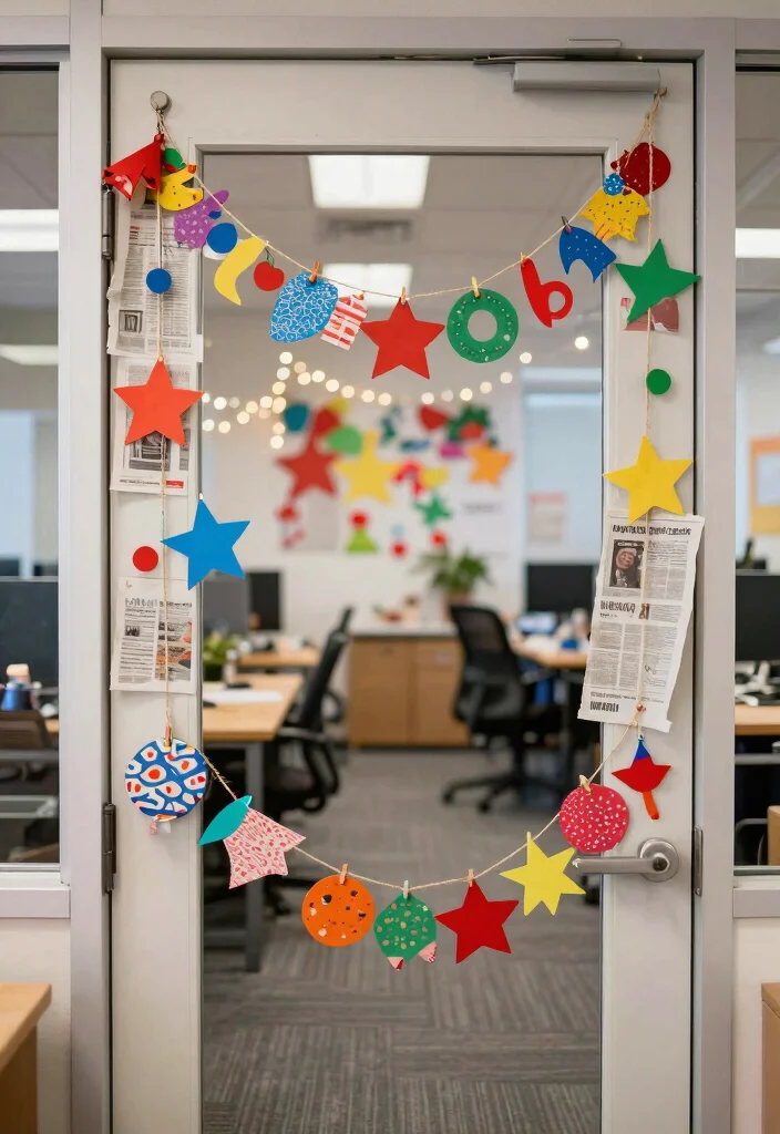 10 Office Door Christmas Decorations Ideas for the Holidays 3 10 Office Door Christmas Decorations Ideas for the Holidays 3. Eco Friendly Gift Wrap Garland 0 1