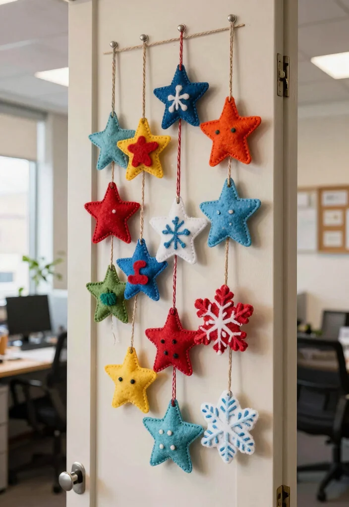 10 Office Door Christmas Decorations Ideas for the Holidays 14 10 Office Door Christmas Decorations Ideas for the Holidays 4. DIY Felt Ornaments 0 1