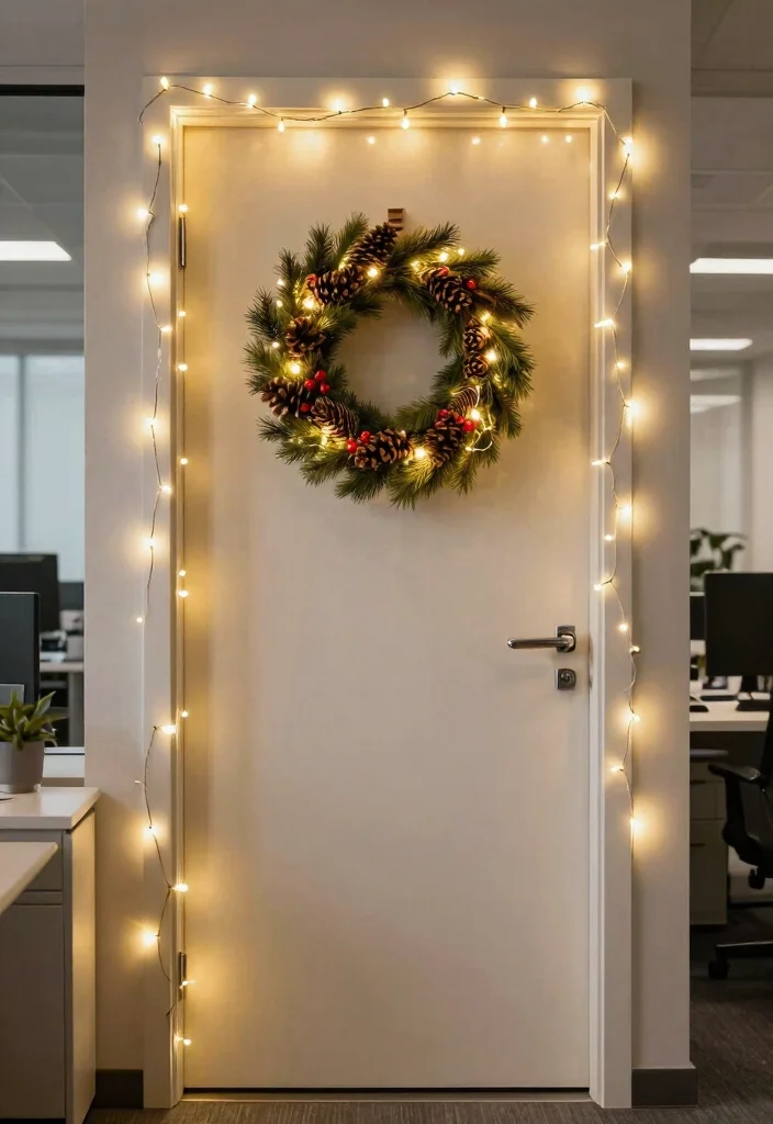 10 Office Door Christmas Decorations Ideas for the Holidays 25 10 Office Door Christmas Decorations Ideas for the Holidays 5. Eco Conscious Lights 0 1
