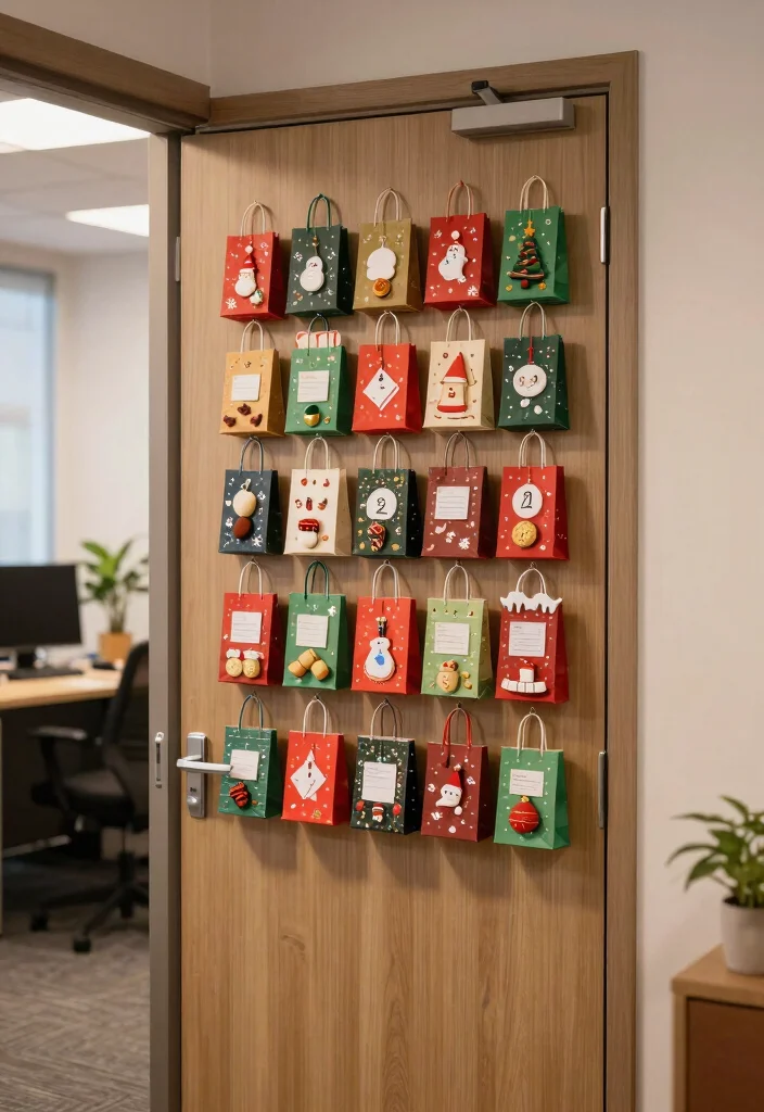 10 Office Door Christmas Decorations Ideas for the Holidays 37 10 Office Door Christmas Decorations Ideas for the Holidays 7. Advent Calendar Door Design 0 1