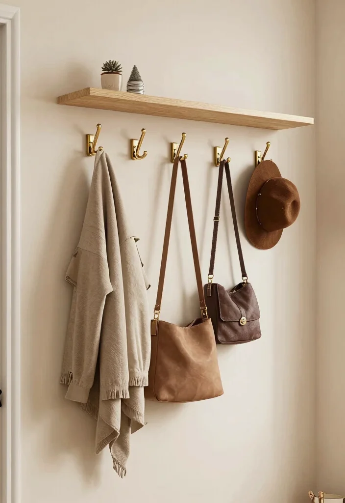 10 Small Entryway Ideas That Stay Functional and Uncluttered 24 10 Small Entryway Ideas That Stay Functional and Uncluttered 4. Smartly Placed Hooks 0