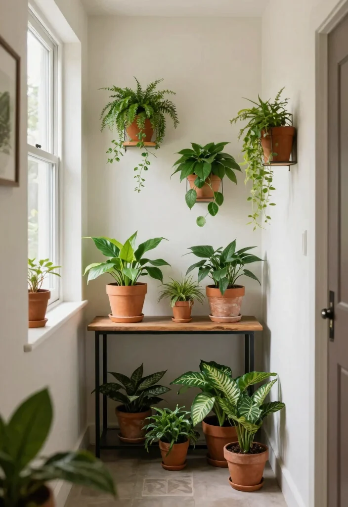 10 Small Entryway Ideas That Stay Functional and Uncluttered 58 10 Small Entryway Ideas That Stay Functional and Uncluttered 8. Smart Use of Plants 0