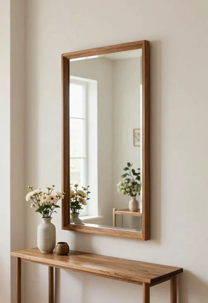 10 Small Front Entryway Ideas That Feel Inviting 6. Incorporate a Functional Mirror 0