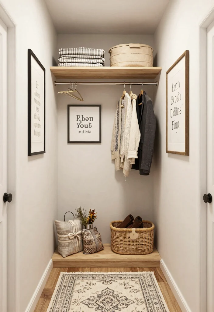 10 Tiny Walk In Closet Ideas That Still Work Well 10. Personal Touches 0