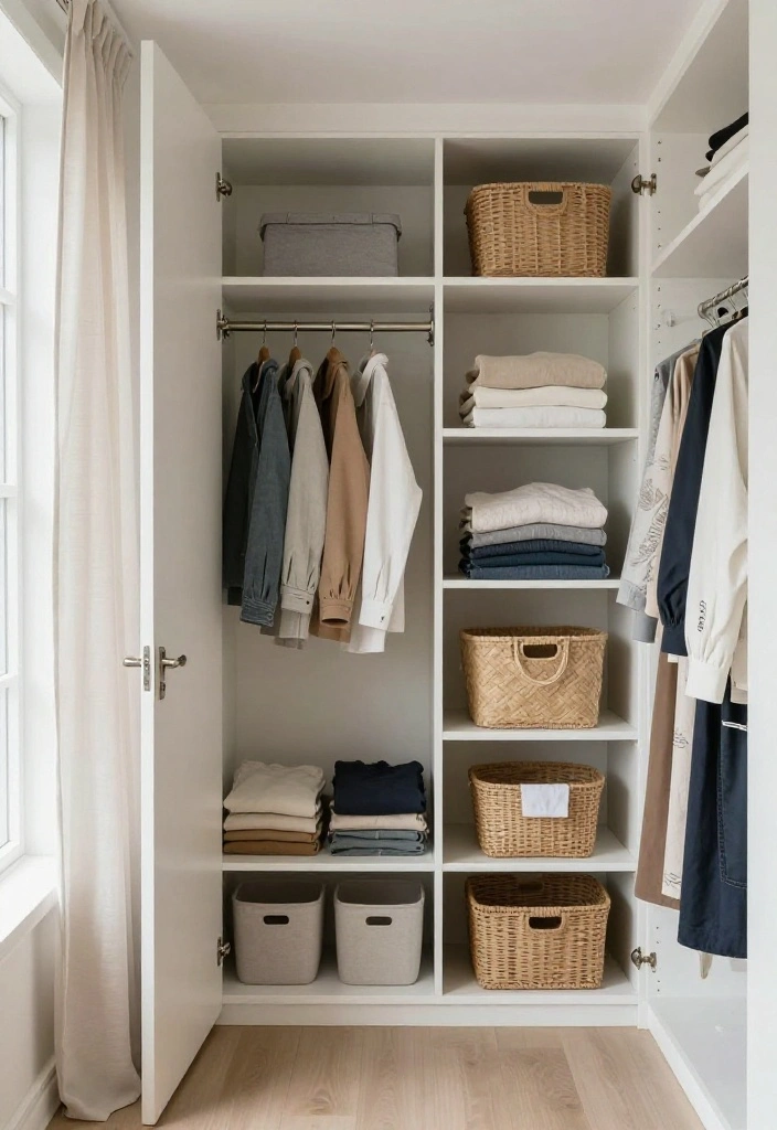 10 Tiny Walk In Closet Ideas That Still Work Well 4. Open Concept Layout 0