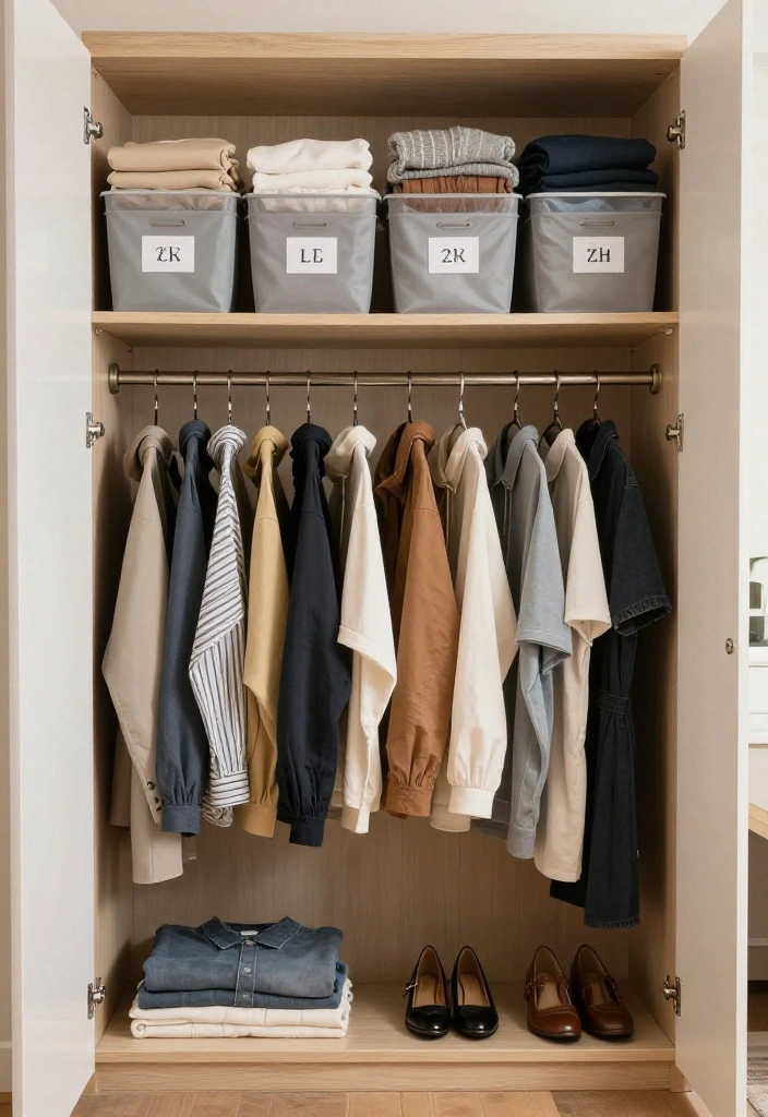 10 Tiny Walk In Closet Ideas That Still Work Well 7. Seasonal Rotation 0