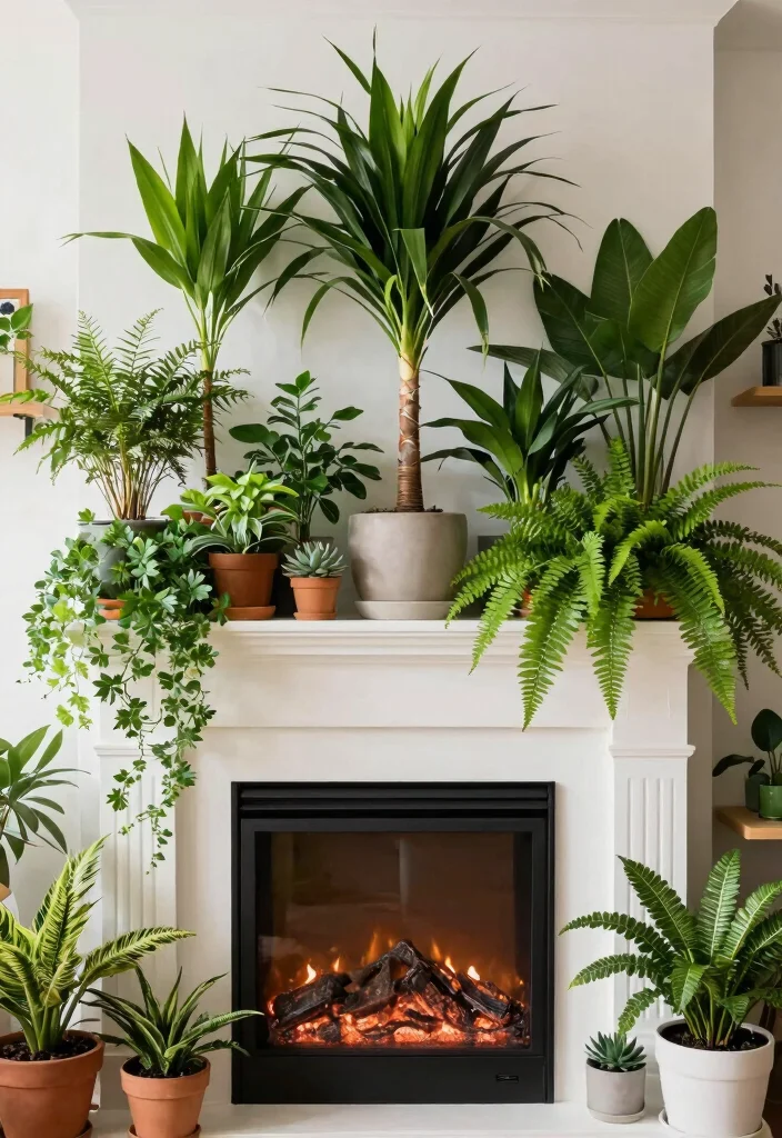 10 Unused Fireplace Ideas That Still Look Intentional 6. Vibrant Plant Display 0