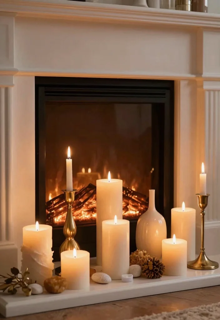 10 Unused Fireplace Ideas That Still Look Intentional 8. Decorative Candle Display 0