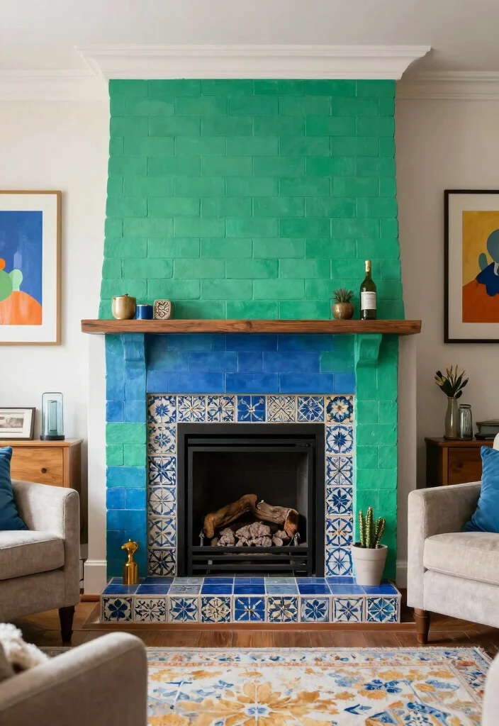 12 Brick Fireplace Ideas for Timeless Character 24 12 Brick Fireplace Ideas for Timeless Character 4. Colorful Brick Accents 0