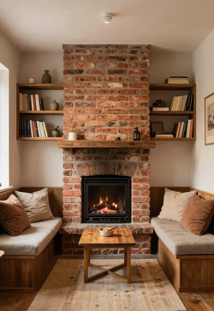 12 Brick Fireplace Ideas for Timeless Character 59 12 Brick Fireplace Ideas for Timeless Character 9. Cozy Corner Nook 0