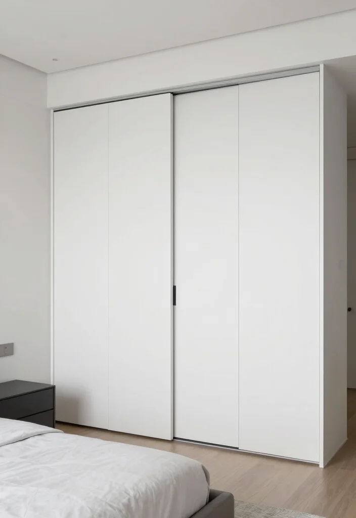 12 Closet Door Ideas to Instantly Refresh Any Bedroom 49 12 Closet Door Ideas to Instantly Refresh Any Bedroom 9. Minimalist Bi Fold Doors 0