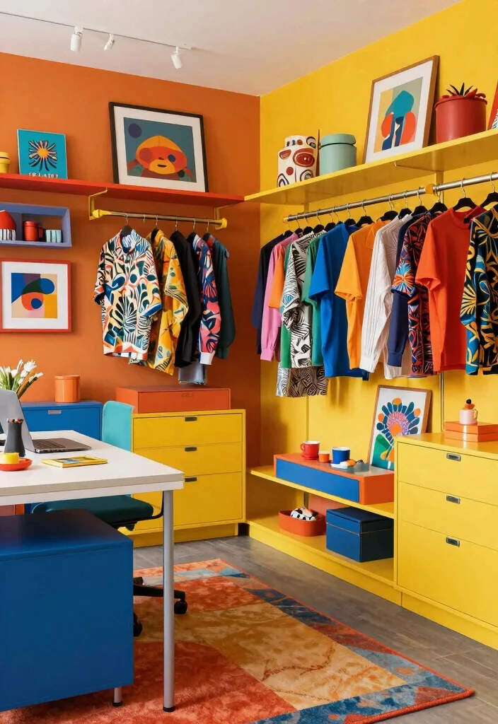 12 Closet Office Ideas for Hidden Workspaces 62 12 Closet Office Ideas for Hidden Workspaces 12. Colorful Creativity 0