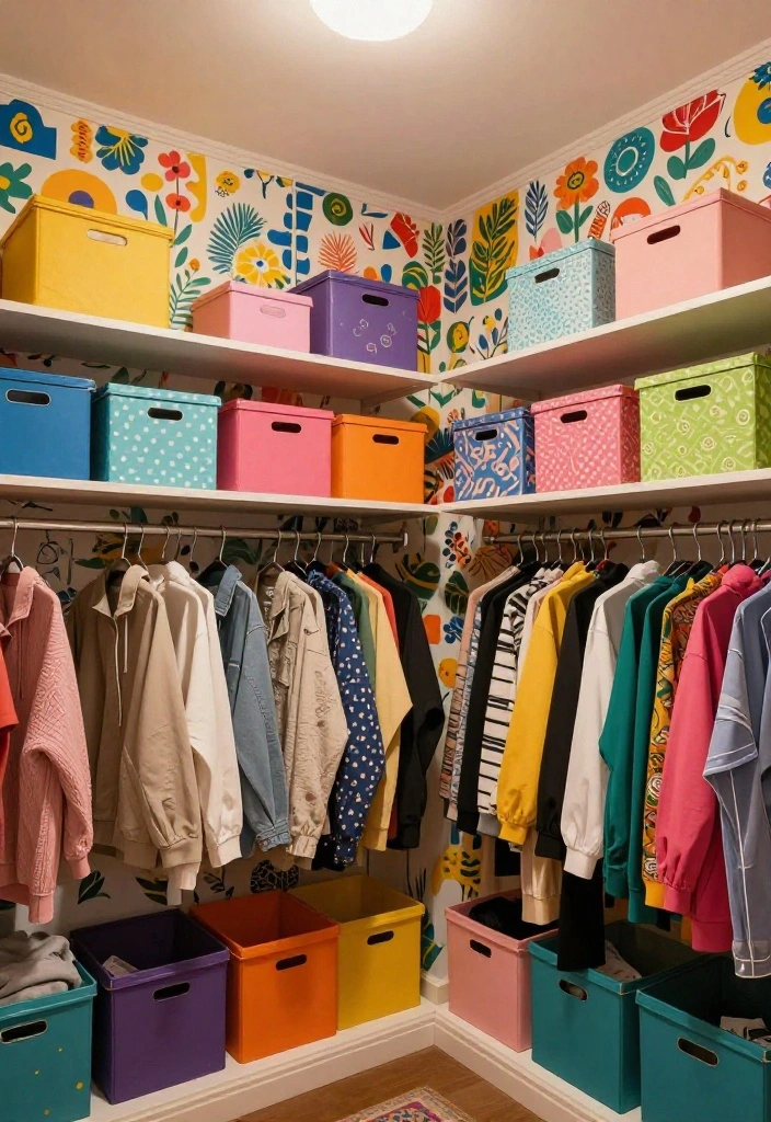 12 Closet Room Ideas That Feel Like a Mini Dressing Area 62 12 Closet Room Ideas That Feel Like a Mini Dressing Area 12. Use of Bold Colors and Patterns 0