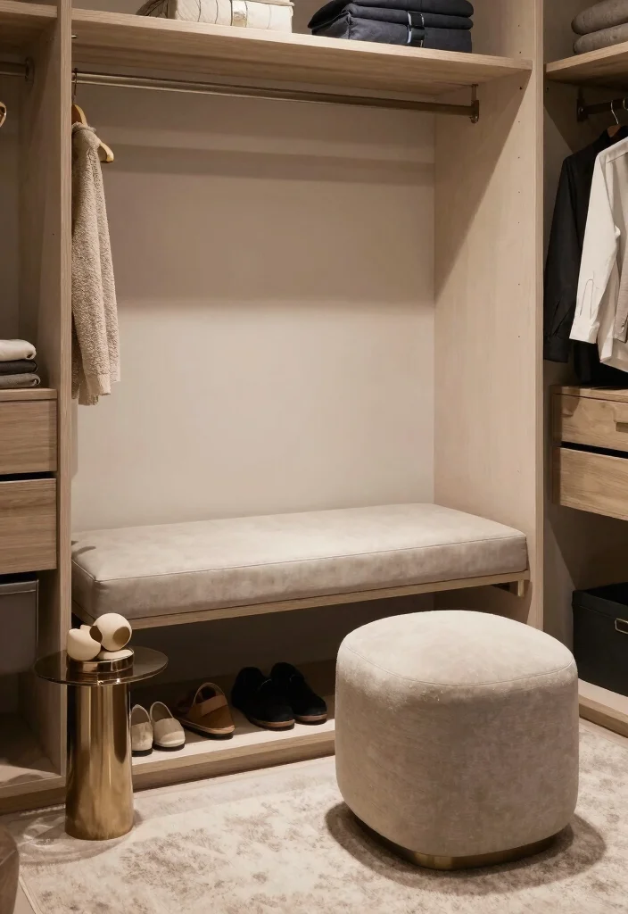 12 Closet Room Ideas That Feel Like a Mini Dressing Area 36 12 Closet Room Ideas That Feel Like a Mini Dressing Area 6. Compact Furniture for Multi Functionality 0