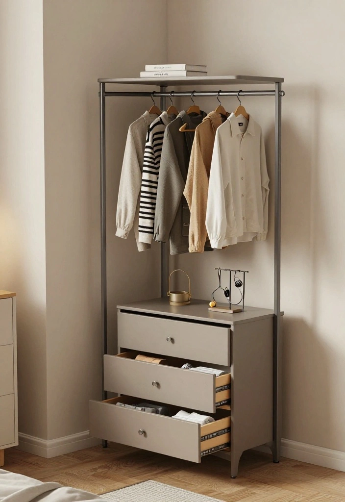 12 Corner Closet Ideas for Awkward Bedroom Layouts 61 12 Corner Closet Ideas for Awkward Bedroom Layouts 11. Corner Clothing Racks with Storage 0