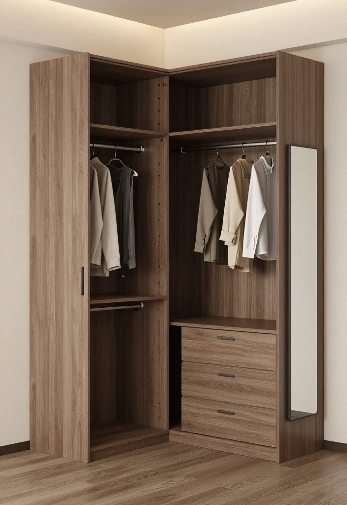 12 Corner Closet Ideas for Awkward Bedroom Layouts 45 12 Corner Closet Ideas for Awkward Bedroom Layouts 5. Corner Wardrobe Systems 0