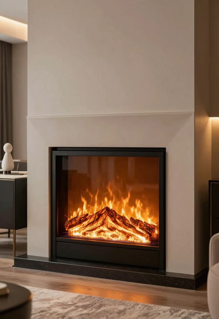 12 Electric Fireplace Ideas for Easy Modern Warmth 11. Electric Fireplace with Glass Front 0