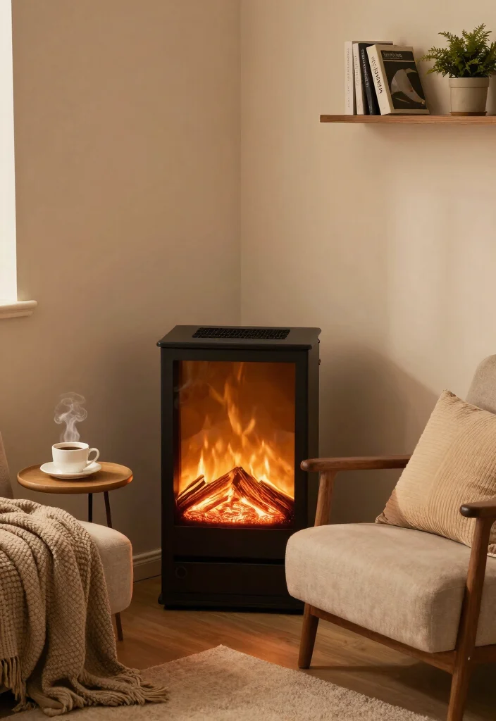 12 Electric Fireplace Ideas with TV for Small Living Rooms 23 12 Electric Fireplace Ideas with TV for Small Living Rooms 3. Cozy Corner Nook 0