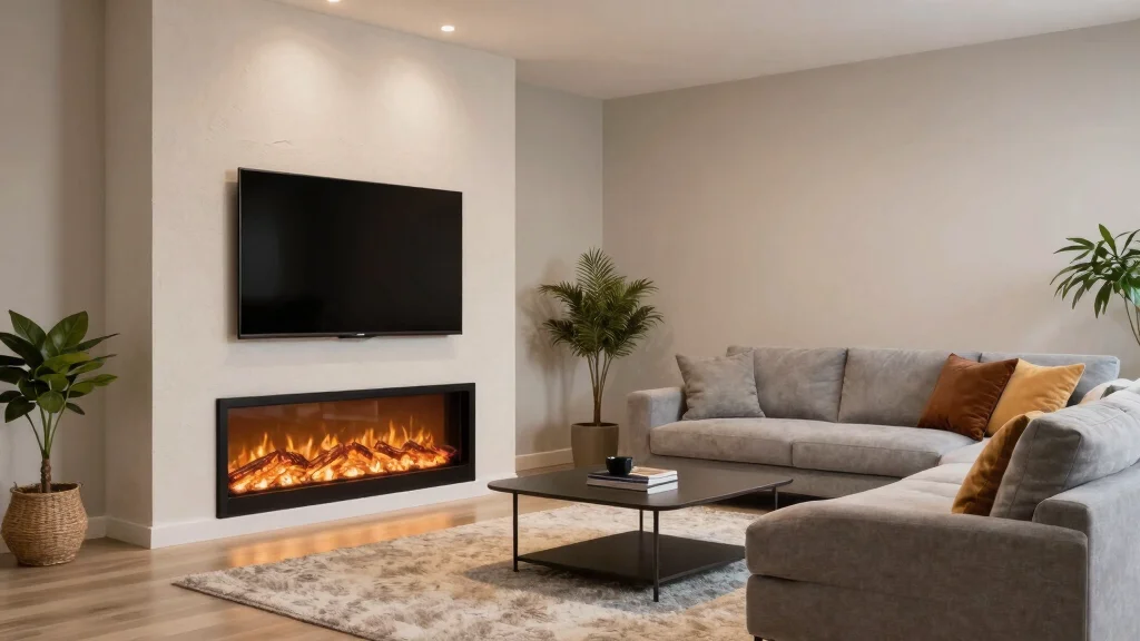 12 Electric Fireplace Ideas with TV for Small Living Rooms