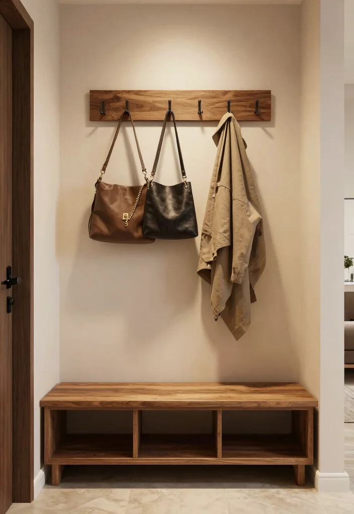 12 Entryway Ideas with Bench for Seating and Storage 62 12 Entryway Ideas with Bench for Seating and Storage 12. Custom Fit Bench for Unconventional Spaces 0