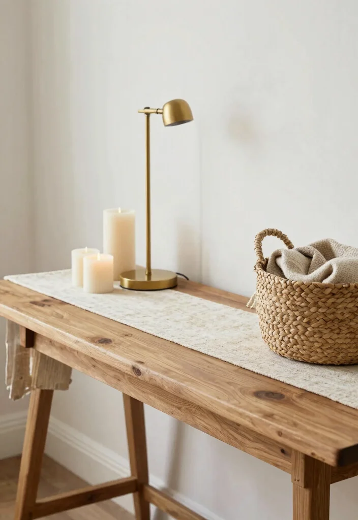 12 Entryway Table Decor Ideas That Look Polished 2. Layered Textures 0