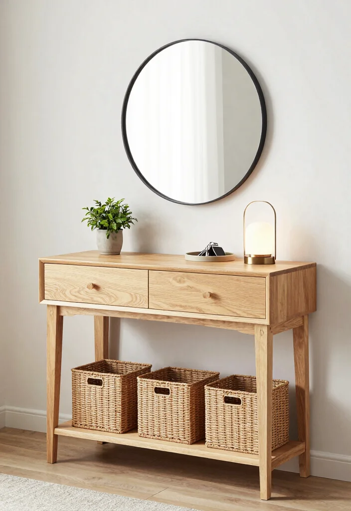 12 Entryway Table Ideas for Storage and Decor 1. Multi Functional Console Table 0