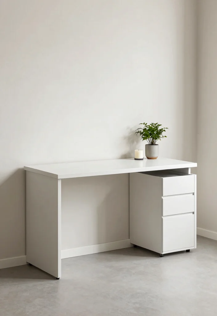 12 Entryway Table Ideas for Storage and Decor 6. Minimalist Desk Table 0