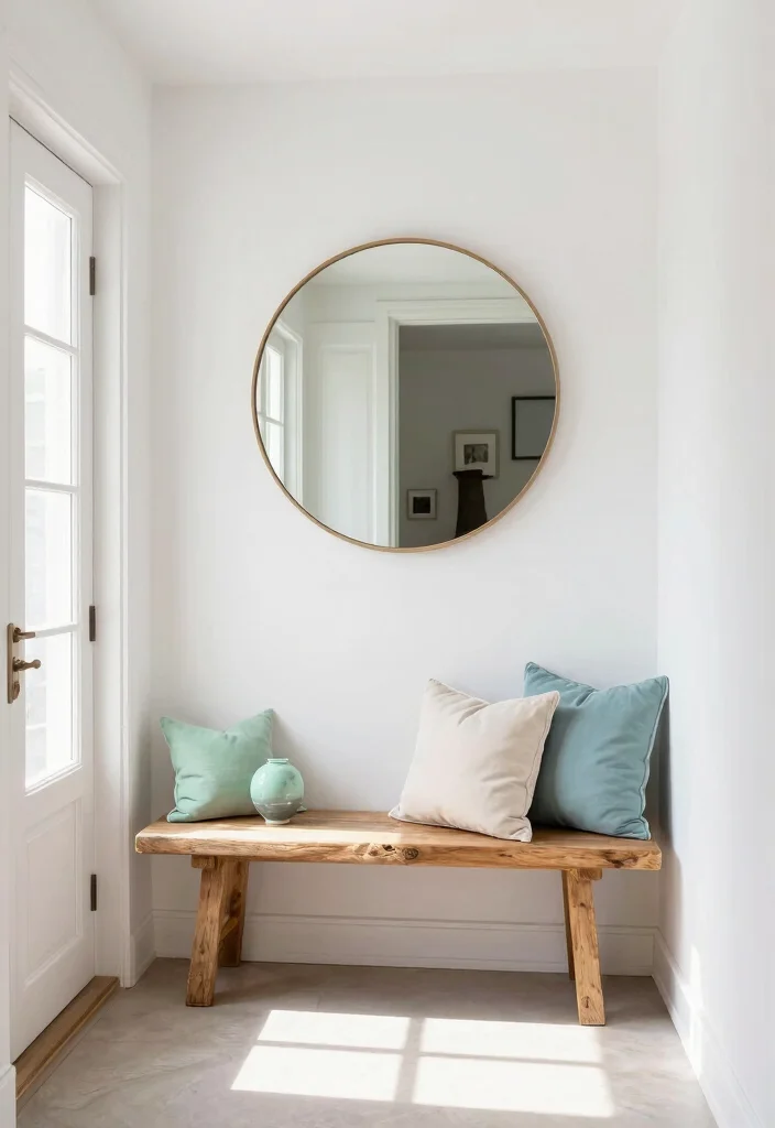 12 Farmhouse Entryway Ideas with Cozy Character 10. Bright and Airy Color Palette 0