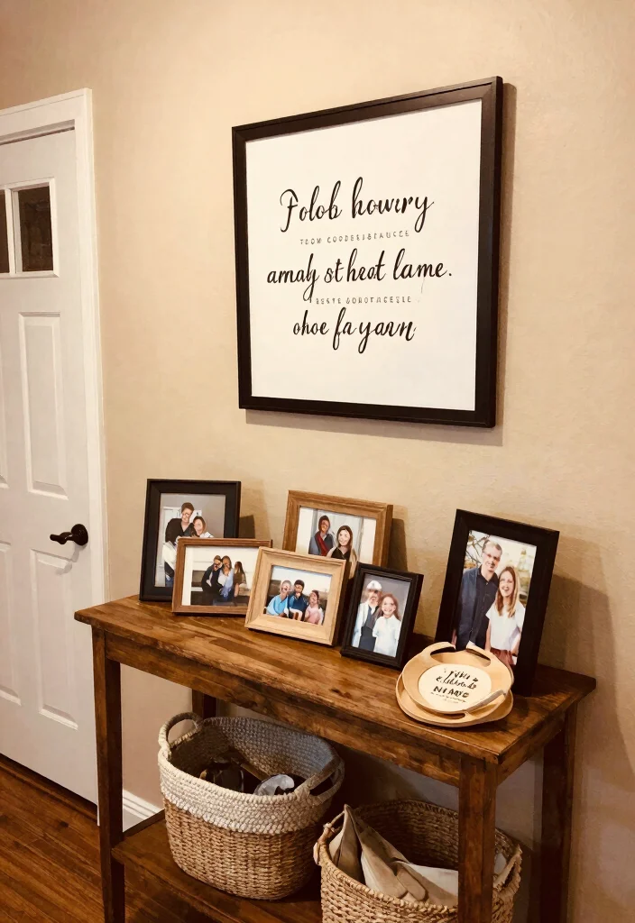 12 Farmhouse Entryway Ideas with Cozy Character 12. Personalized Touches for Unique Character 0