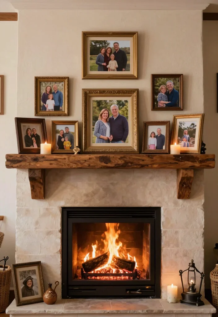 12 Fireplace Hearth Ideas for Cozy Details 52 12 Fireplace Hearth Ideas for Cozy Details 12. Family Photos and Memories 0 1