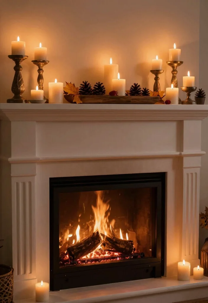 12 Fireplace Hearth Ideas for Cozy Details 3 12 Fireplace Hearth Ideas for Cozy Details 3. Cozy Candle Displays 0 1