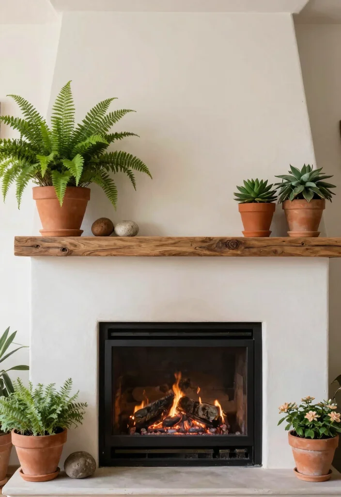 12 Fireplace Hearth Ideas for Cozy Details 38 12 Fireplace Hearth Ideas for Cozy Details 8. Earthy Green Accents 0 1