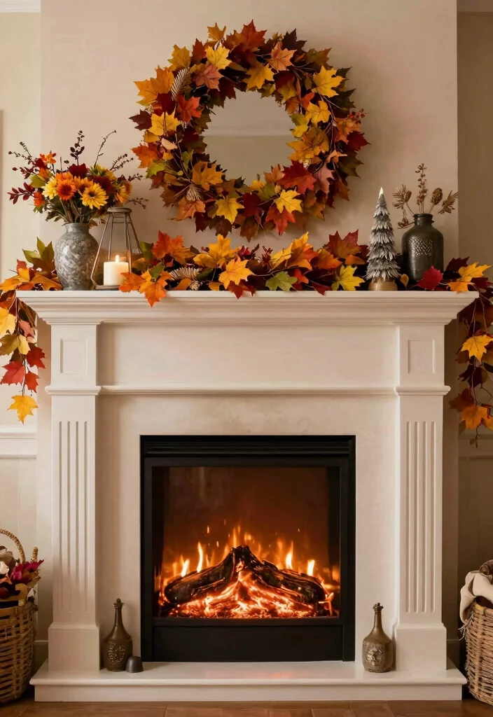 12 Fireplace Makeover Ideas to Refresh Old Designs 7. Seasonal Decor Updates 0