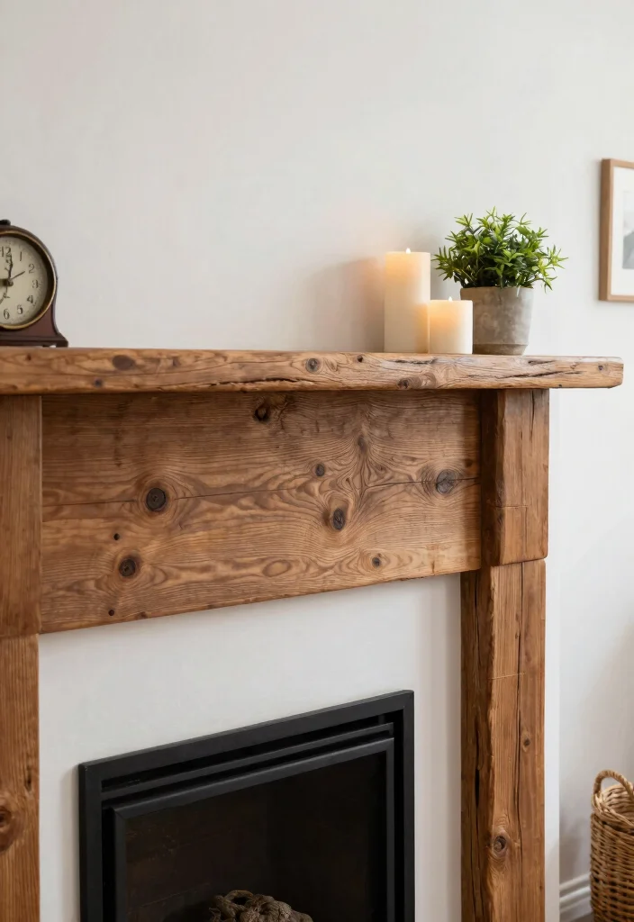 12 Fireplace Mantle Ideas for Classic and Modern Homes 1. Reclaimed Wood Mantle 0