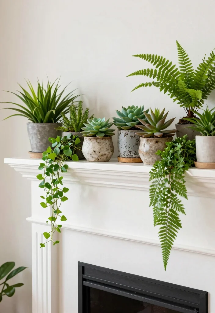 12 Fireplace Mantle Ideas for Classic and Modern Homes 5. Eco Friendly Greenery 0