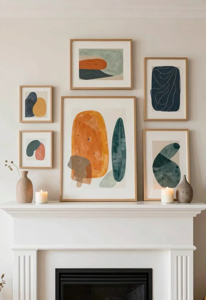 12 Fireplace Mantle Ideas for Classic and Modern Homes 6. Artistic Display 0