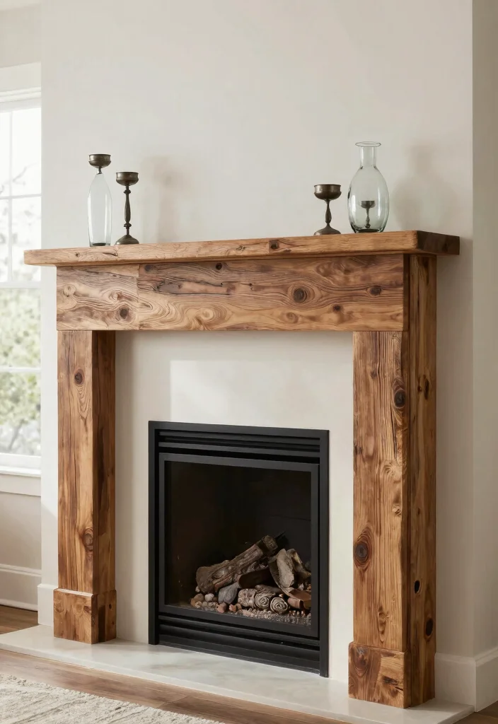 12 Fireplace Mantle Ideas for Classic and Modern Homes 8. Mixed Materials Mantle 0