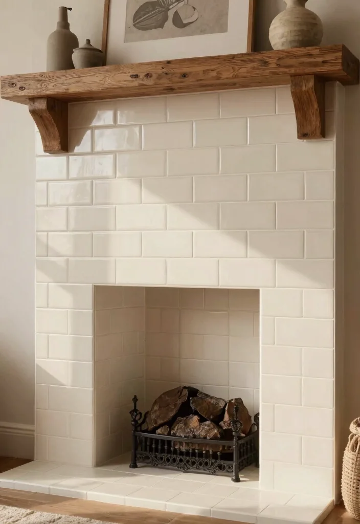 12 Fireplace Tile Ideas for Texture and Style 1. Classic Subway Tiles 0