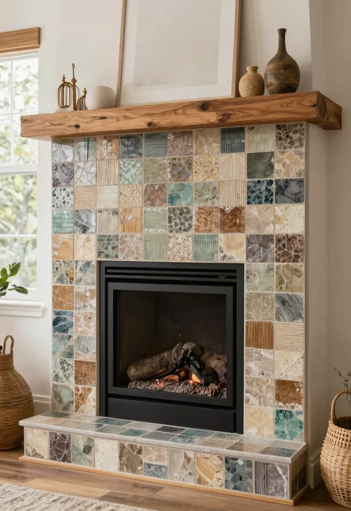 12 Fireplace Tile Ideas for Texture and Style 9. Eco Friendly Tiles 0