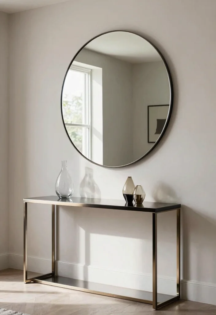 12 Foyer Entryway Ideas with Clean and Elegant Style 40 12 Foyer Entryway Ideas with Clean and Elegant Style 10. Reflective Surfaces for Depth 0