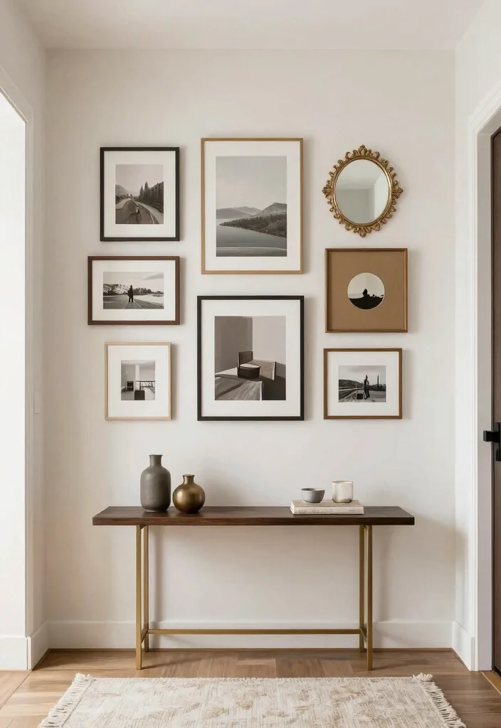 12 Foyer Entryway Ideas with Clean and Elegant Style 26 12 Foyer Entryway Ideas with Clean and Elegant Style 6. Create a Gallery Wall 0