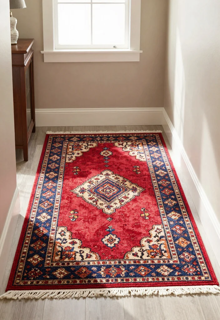 12 Front Entryway Ideas with Practical Storage 26 12 Front Entryway Ideas with Practical Storage 6. Creative Rug Placement 0